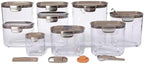 ProKeeper+ Airtight Food Storage Container Set – Clear Plastic Flour and Sugar Canister Set with Magnetic Accessories for Kitchen Organization (Taupe, 13-Piece) by Unknown