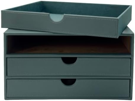 UnionBasic Document Organizer, 3-Drawer File Cabinet Document Storage Box, Office Desktop Filing Organizer, Dark Ivy - Image 5