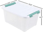 Quickquick 20 Quart Plastic Clear Latching Box, 6-Pack Clear Storage Box - Image 3