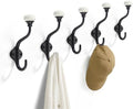 TUNNY Coat Hooks - 5 Pack Matte Black Towel Hooks Robe Hooks Decorative Wall Hooks for Bathroom Bedroom Kitchen Towel Robe Clothes Cabinet Closet Bathroom Hardware by TUNNY
