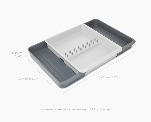 Joseph Joseph DrawerStore Expanding Utensil and Gadget Organizer, Expandable Tray for Kitchen Drawer, Recycled Plastic - Image 4