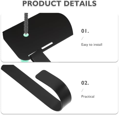 Ironing Board Holder Wood Metal Wall Mount with Removable Hook - Image 2