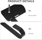 Ironing Board Hanger Black Metal Wall Mount with Removable Hook - Image 3