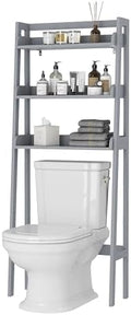 UTEX Over The Toilet Storage Shelf, 3-Tier Bathroom Shelf Rack, Gray by UTEX