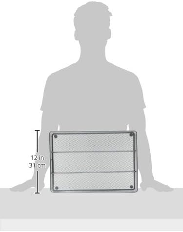 Honey-Can-Do KCH-02154 Steel Mesh 5-Compartment Cutlery Utensil Organizer, Silver (Pack of 6) - Image 5