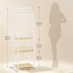 HOOBRO Tall Purse Organizer for Closet, 3-Tier Handbag Rack with 10 J-Hooks & 6 S-Hooks - Image 3