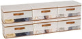 Large Closet Organizer Storage Bins with Lid and Handles, 6 Pack by GOXITAX