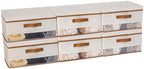 Large Closet Organizer Storage Bins with Lid and Handles, 6 Pack by GOXITAX