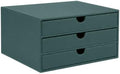 UnionBasic Document Organizer, 3-Drawer File Cabinet Document Storage Box, Office Desktop Filing Organizer, Dark Ivy by UnionBasic