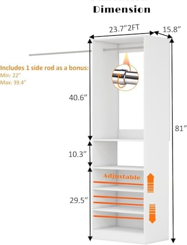 Closet Organizer System with Shoe Rack(VO-010) - Image 5