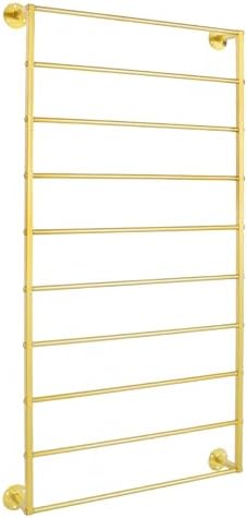 Wall Mounted Scarf Rack 23.6"×47.2", Wall Wrapping Paper Ribbon Organizer, Tie Scarf Rack Belt Towel Holder Metal Shelving Rack for Flower Shop Retail Store (Gold) - Image 5