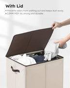 SOLEDI 130L Laundry Hamper with Lid, Large Collapsible Laundry Basket - Image 5