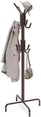 Simple Houseware Standing Coat/Hat Hanger Organizer Rack, 12 Hooks, Bronze by SimpleHouseware