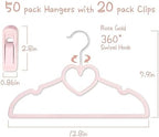 Velvet Baby Hangers, Kids Hangers with Clips for Toddler & Infant Clothes - Image 3
