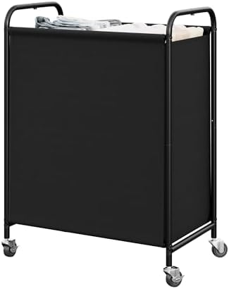 GRANNY SAYS 2 Section Laundry Sorter, 130L Large Hamper Basket with Wheels by GRANNYSAYS