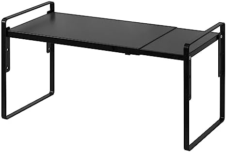 Nxconsu Cabinet Shelf Riser, Adjustable Cabinet Organizer, 8.6" Deep Black by Nxconsu