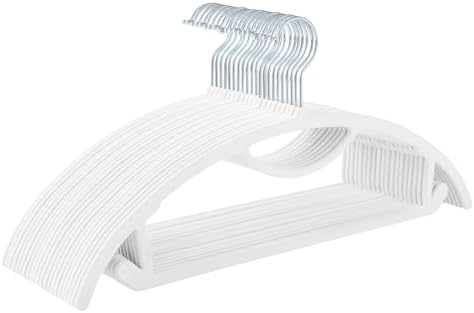 MIZGI Premium Velvet Hangers 50-Pack,No Shoulder Bump Hangers W/Tie Bar Ultra Thin Space Saving Non Slip Hanger Heavy Duty Felt Rounded Clothes Hanger for Sweaters,Coat,Jackets,Pants,Shirts by MIZGI