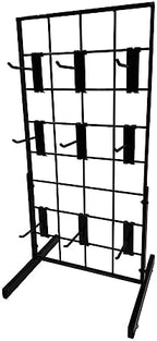 Only Hangers Black Gridwall Countertop Display with Mini T-Legs - Includes (9) 4" Gridwall Hooks Included - Heavy Duty Panel - 12" x 24" by Only+Hangers