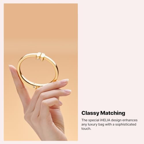 Purse Hook Hanger for Table (Modern) - Premium Bag Holder w/Ergonomic Bracelet Oval Design (Silver & Gold) - Image 7