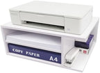 SONGWAY Printer Stand with Storage for Desk - Desktop Printer Shelf, Monitor Stand Riser, Desk Paper Storage Organizer for Home Office by SONGWAY