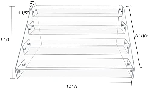 PMMASTO 4-Tier Clear Acrylic Spice Rack Organizer for Cabinet Countertop - Image 2