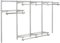 Rubbermaid Configurations Custom Closet Kit 4-8 Ft. Adjustable Metal Wire Shelving Titanium Finish Expandable Organization System Hardware Included for Home Closet/Pantry/Laundry/Mudroom by Rubbermaid