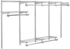 Rubbermaid Configurations Custom Closet Kit 4-8 Ft. Adjustable Metal Wire Shelving Titanium Finish Expandable Organization System Hardware Included for Home Closet/Pantry/Laundry/Mudroom by Rubbermaid