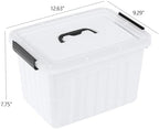 Clear Storage Latch Bin 12 Quart, Plastic Organizing Box, 6-Pack - Image 2