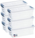 Tribello Plastic Storage Containers with Lids, Clear Plastic Storage Bins with Lids Stackable, 6 Pack - Made In USA (6 Quart) by Tribello