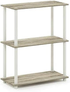 Furinno TURN-N-TUBE Storage Shelves, 3-Tier Book Shelf, Corner Shelf, Toolless Open Shelves, for Organization and Storage, Living Room, Garage, Home Office, Sonoma Oak - Image 4