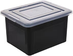 IRIS USA 4-Pack 35 Qt. Letter/Legal File Box with Latching Lid, Black - Image 4