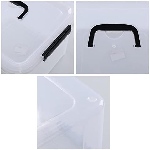 4-Pack 10.5 Quart Clear Plastic Latch Storage Boxes with Lid - Image 3