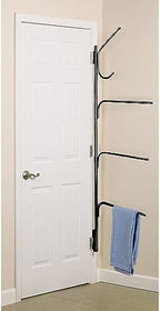 Household Essentials Hinge-It Clutterbuster Steel Valet Family Towel Bar, Black - Image 2