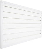 FRAYSCENT Slat Wall Paneling Garage Wall Organizer, Slatwall Panels Garage Tool Organizer Wall Mount Garage Slat Wall Storage Systems, Slat Board PVC Wall Panels Garage Storage (White, 4ftx2ft) by FRAYSCENT