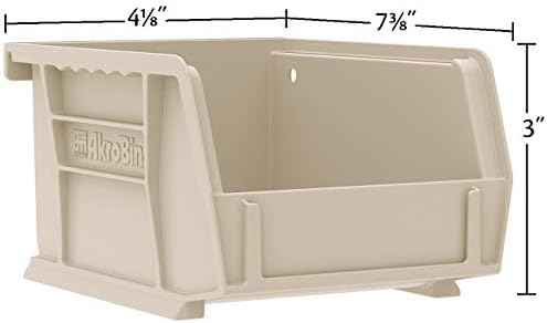 Akro-Mils 30220 AkroBins Plastic Storage Bins, 7"x4"x3", Clear, 24-Pack - Image 2