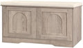 DINZI LVJ Shoe Storage Bench with Cushion, Door, Greige 31.5" LX17.7 H by DINZILVJ