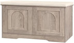 DINZI LVJ Shoe Storage Bench with Cushion, Door, Greige 31.5" LX17.7 H by DINZILVJ