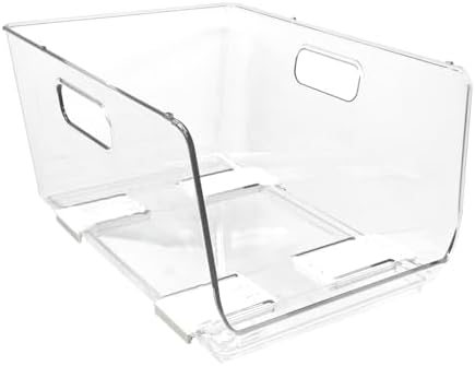 Isaac Jacobs 2-Piece (11.9" x 8.6" x 6.1") Large Deep Stackable Bins - Image 3
