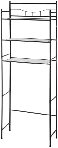3-Tier Over Toilet Storage Rack, Black Steel Bathroom Space Saver Shelving Unit, 22.83x9.65x59.75 Inch, 30 lb Capacity - Image 3