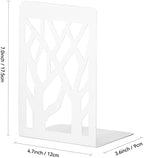 Book Ends, Bookends, Bookends for Shelves, Bookend, Book Ends for Heavy Books, White Metal Book Shelf Holder Home Decorative, Book Stoppers for Shelves, Bookend Supports 5 Pair - Image 4