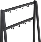 Amazon Basics 9 Hooks Coat Rack, Freestanding Entryway Shoe Bench with Metal 1-Tier Storage Shelf, Space Saving for Hallway and Bedroom, 13" D x 27.6" W x 69" H, Black - Image 4