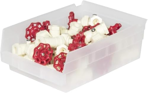 Akro-Mils 30150 Heavy Duty Plastic Shelf Bins, 12"x 8"x 4", Red, 12-Pack - Image 6