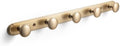 Goo-Ki Champagne Bronze Coat Rack Wall Mount with Orbit Rim Backplate, Modern Heavy Duty Zinc Alloy Coat Hooks, Soft Gold Hat and Towel Hanger Rail for Entryway, Bathroom and Mudroom (5 Hooks) by Home