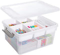 Citylife 17QT Clear Craft Organizers and Storage Box with Removable Tray by CITYLIFEHomeOrganization
