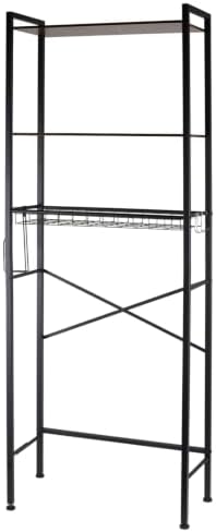 Over The Toilet Storage Rack, 3-Tier Bathroom Organizer Shelf with Toilet Paper Holder & 3 Hooks, Freestanding Metal Over Toilet Storage Shelves for Small Bathroom Spaces, Brown - Image 7