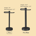 YUMORE Hand Towel Holder Stand Countertop Towel Rack Free Standing Towel Bar Hanger for Bathroom Kitchen Pro Matte Black - Image 3