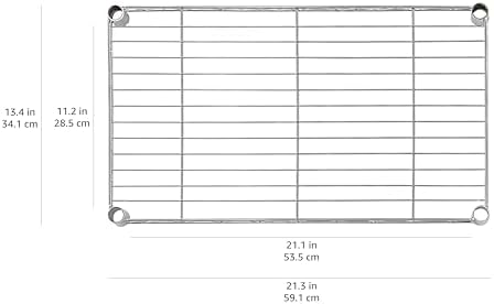 Amazon Basics 5-Shelf Adjustable Storage Shelving Unit for Garage, Steel Wire Rack, 200 Pound Loading Capacity per Shelf, 23.2" x 13.4" x 60", Chrome Finish - Image 6