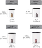 Tupperware One Touch Reminder Canisters 4 Canister Food Storage Set in White & Black, Dishwasher Safe and BPA Free, (4 Containers, 4 Lids) - Image 3