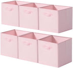 Cupic Cupid 6-Pack 13x13 Cube Storage Bins, Storage Cube Organizer, Pink by CupicCupid