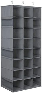 Libeder 24 Section Hanging Shoe Organizer & Storage for Closet, Grey - Image 4